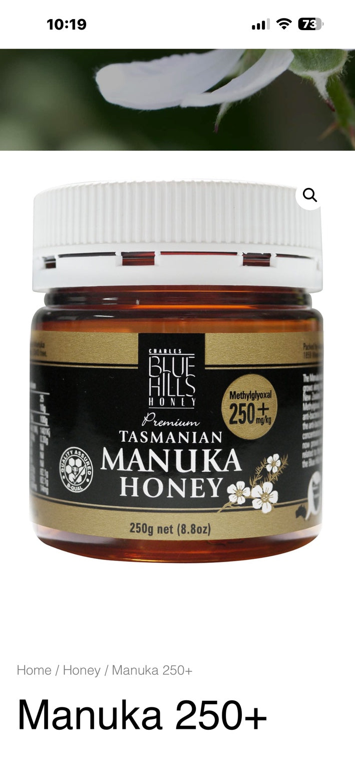 Blue Hills Manuka Honey MGO 250+ 250g