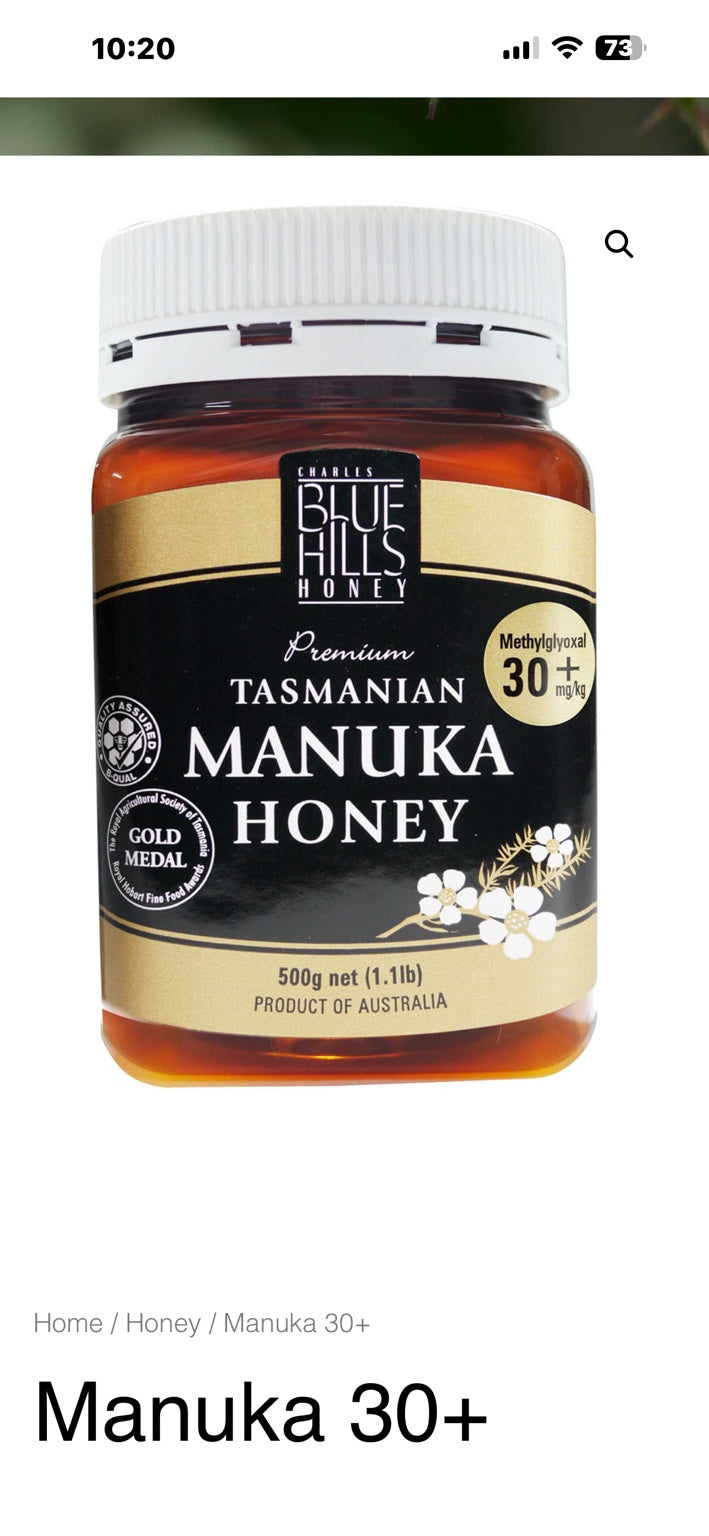Blue Hills Manuka Honey MGO 30+ 500g