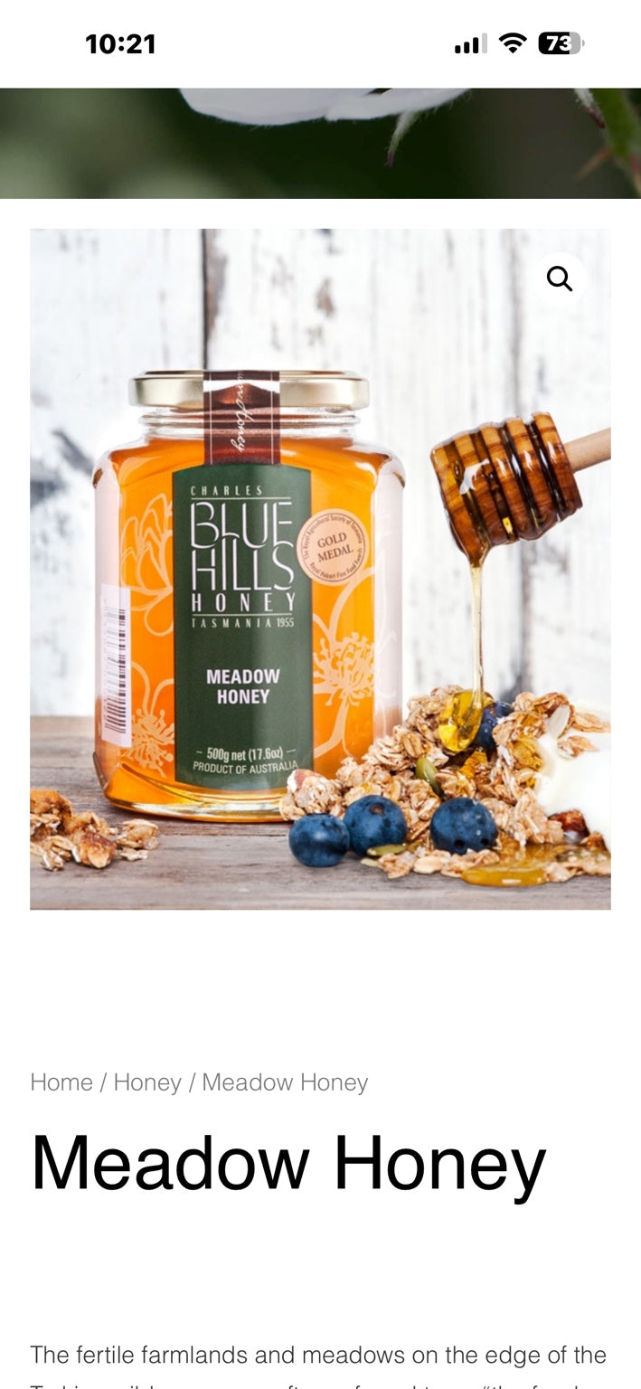 Blue Hills Meadow Honey 500g